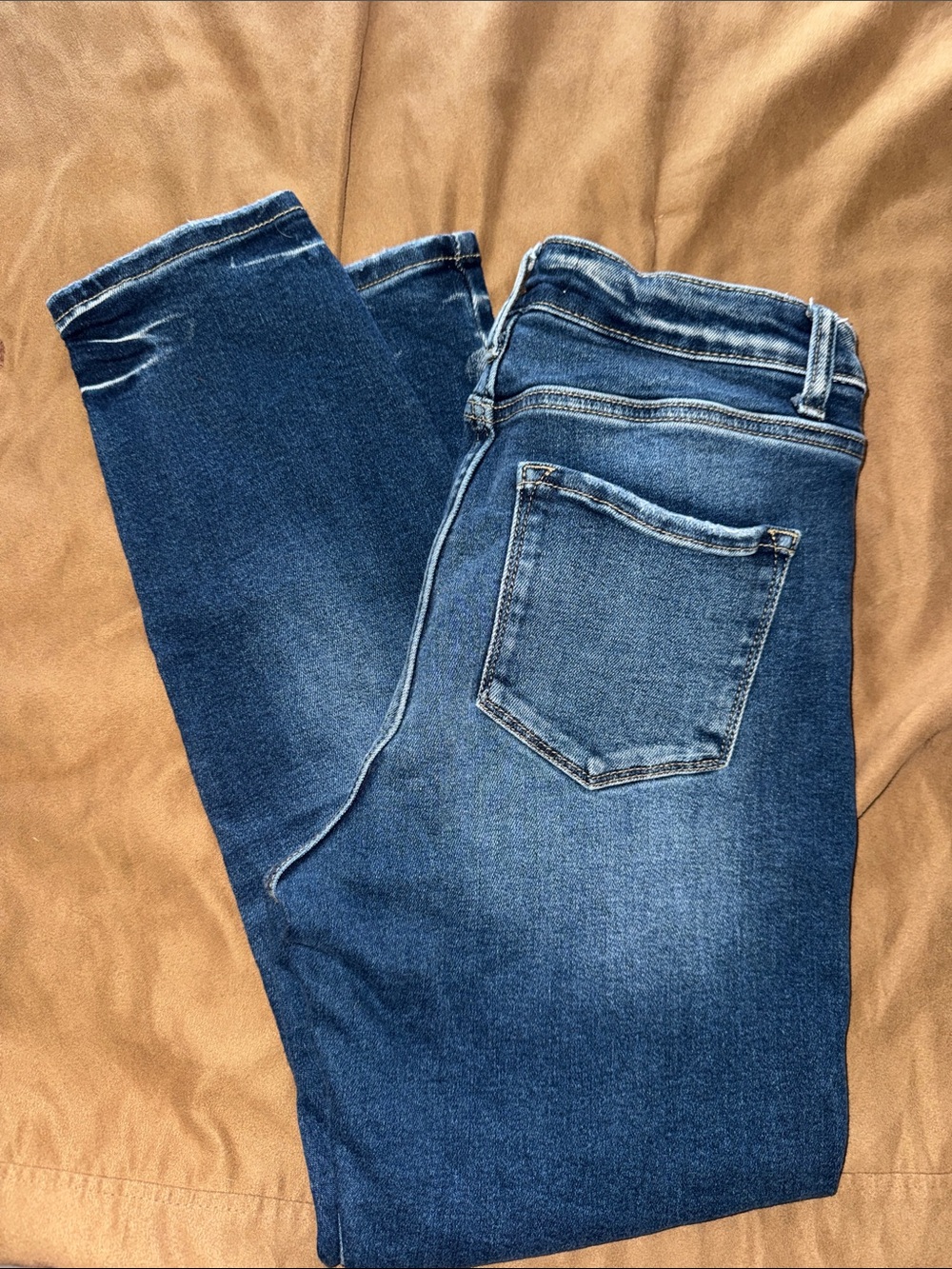 Women’s Skinny Jeans — Classic Dark Blue Stretch Denim